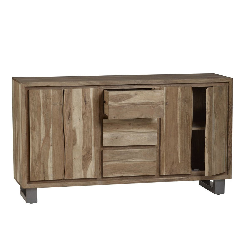 Prague Live Edge Extra Large 2 Door 3 Drawer Sideboard - The Furniture Mega Store 