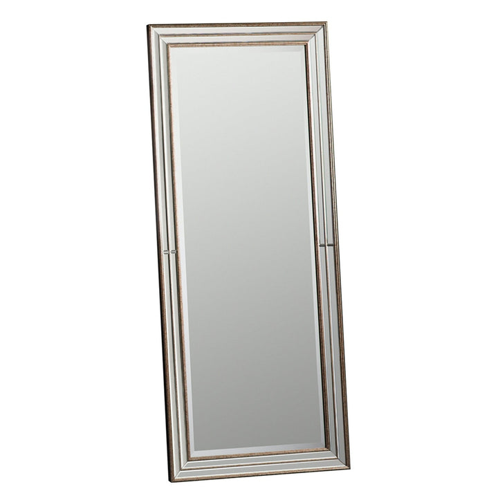 Squire Leaner Mirror - Antique Gold Detailing - The Furniture Mega Store 