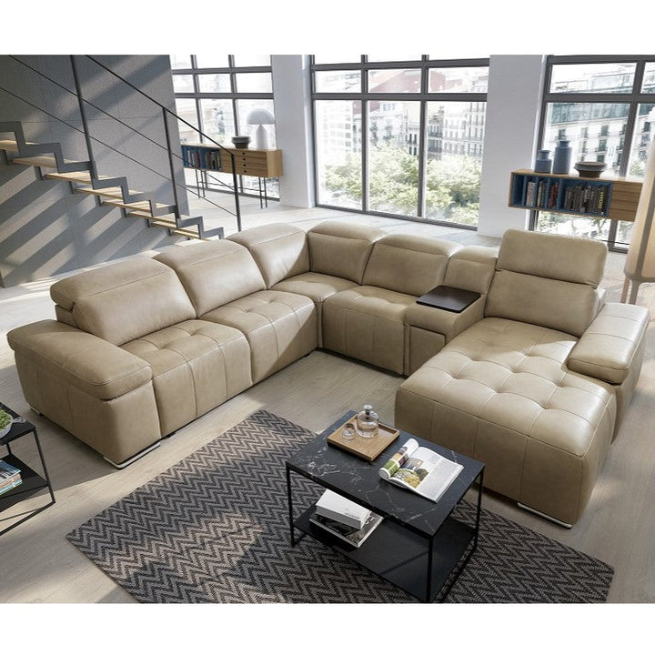 Domo Luxury Leather Modular Sofa Collection - Various Options - The Furniture Mega Store 