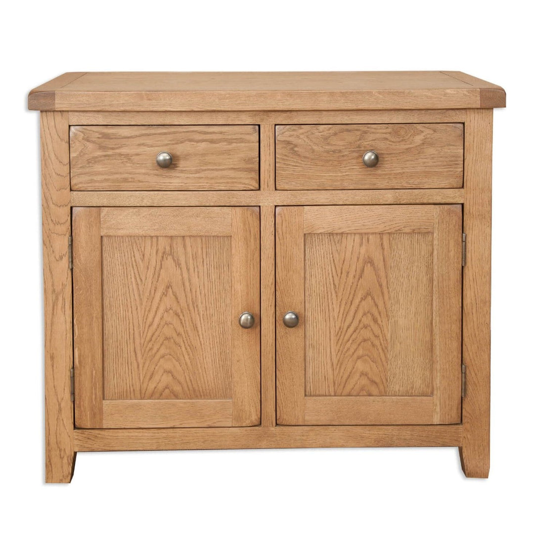 Wiltshire Country Oak 2 Door 2 Drawer Medium Sideboard - The Furniture Mega Store 