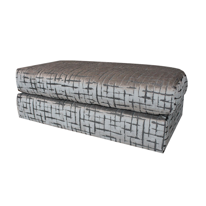 Blaise Large Footstool - Choice Of Fabrics - The Furniture Mega Store 