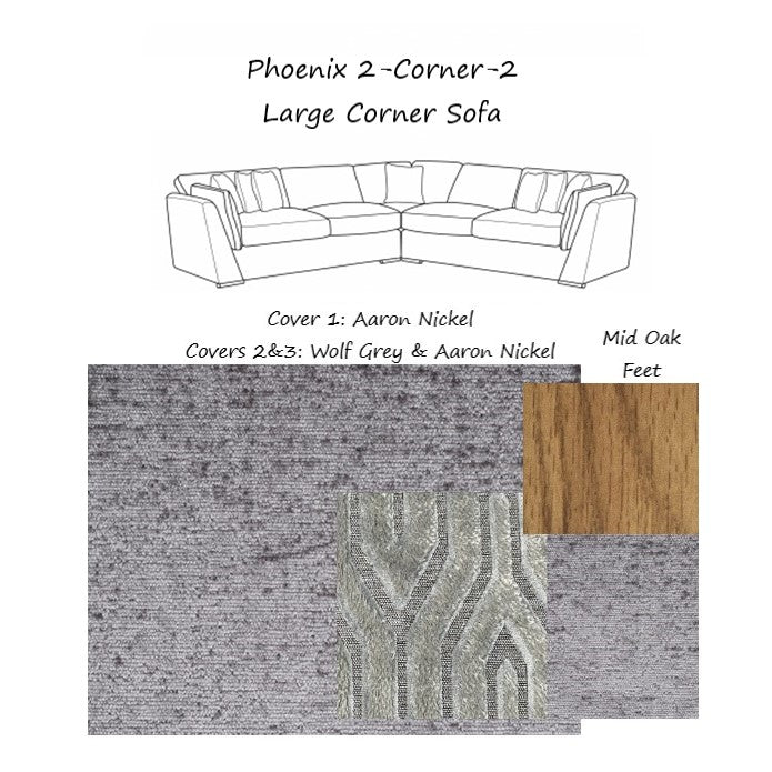 Phoenix Fabric Corner Sofa Collection - Choice Of Sizes - The Furniture Mega Store 