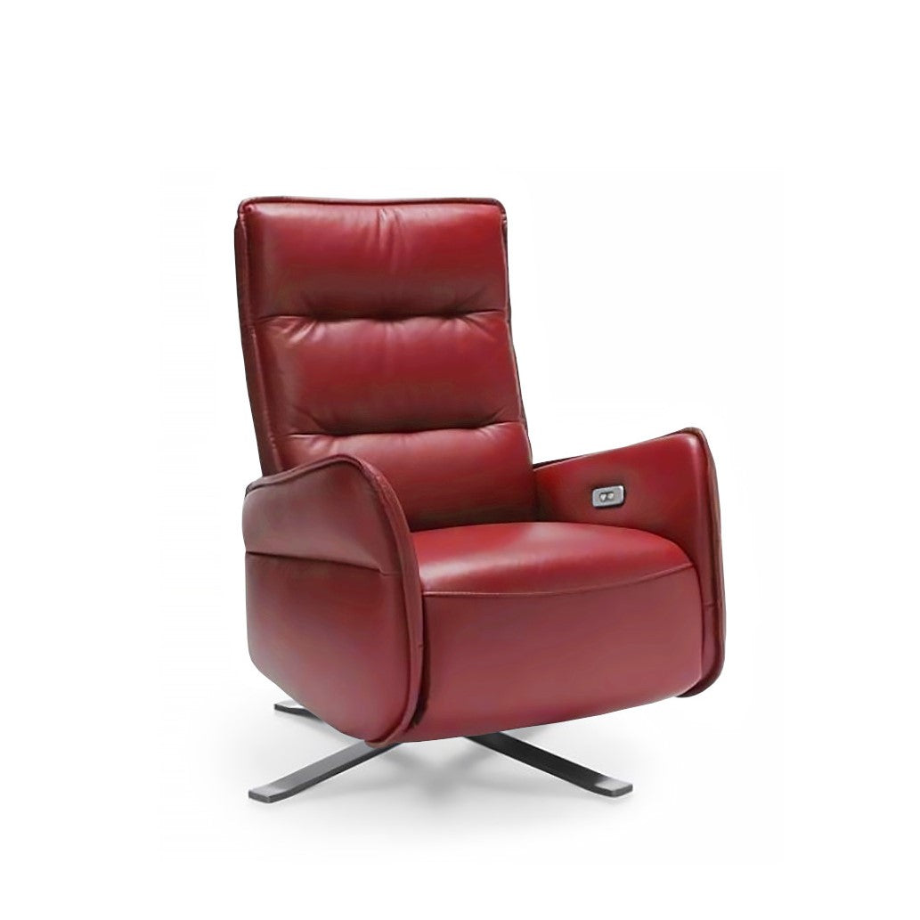 Relax Luxury Leather Power Recliner Swivel Chair - Choice Of Leathers - The Furniture Mega Store 