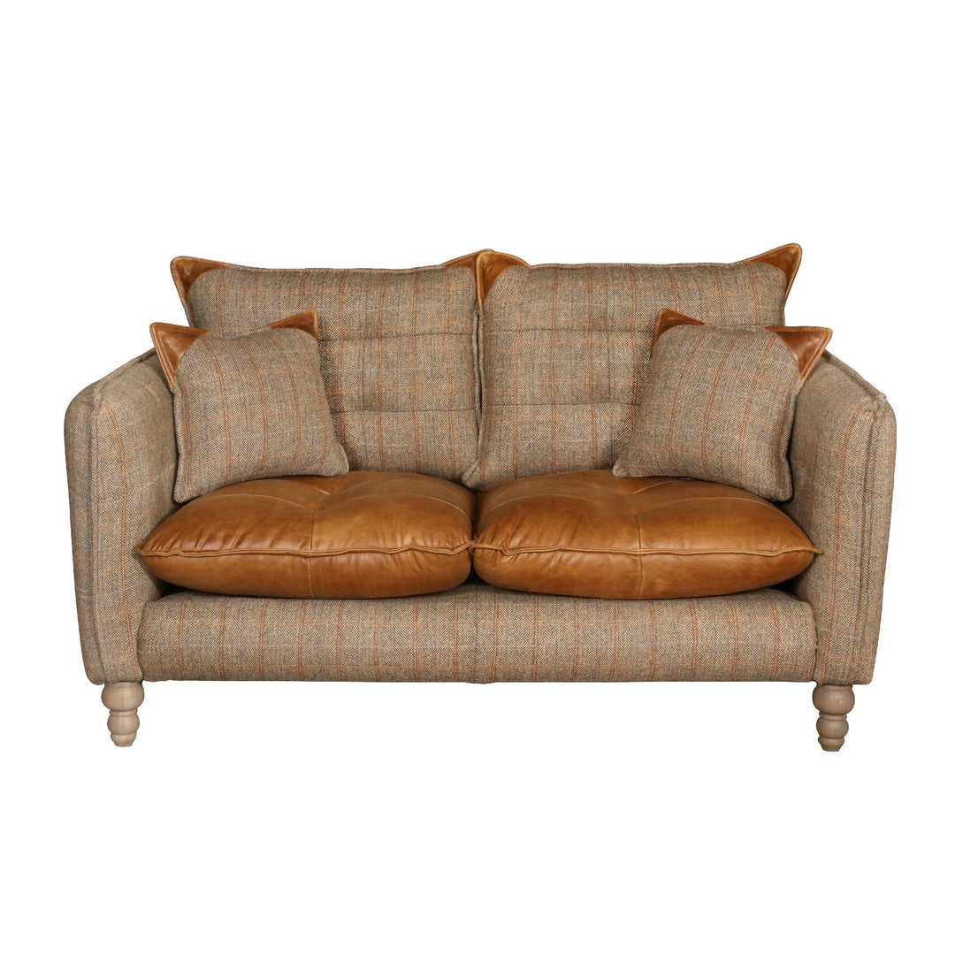 Regent Harris Tweed & Vintage Leather Sofa Collection - The Furniture Mega Store 