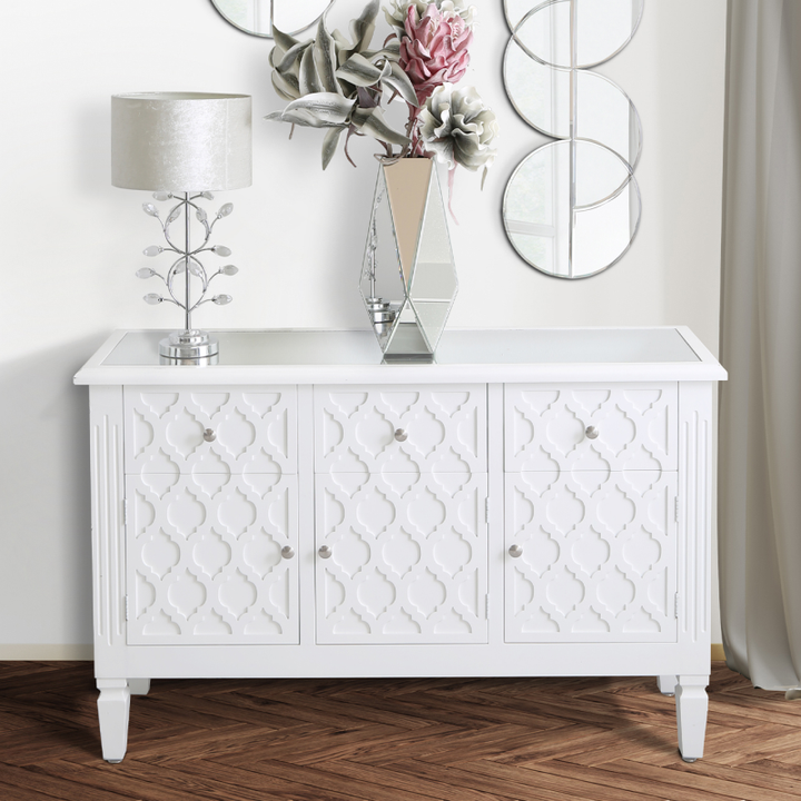 Blanca 3 Door 3 Drawer Sideboard - The Furniture Mega Store 