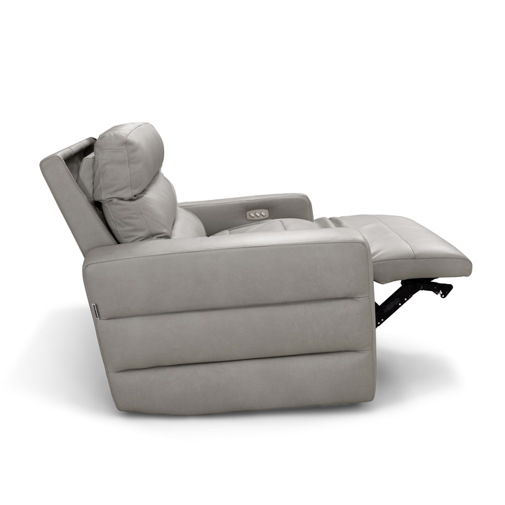 Sardegna Italian Leather Recliner Armchair - Power Recline & Power Adjustable Headrests - The Furniture Mega Store 