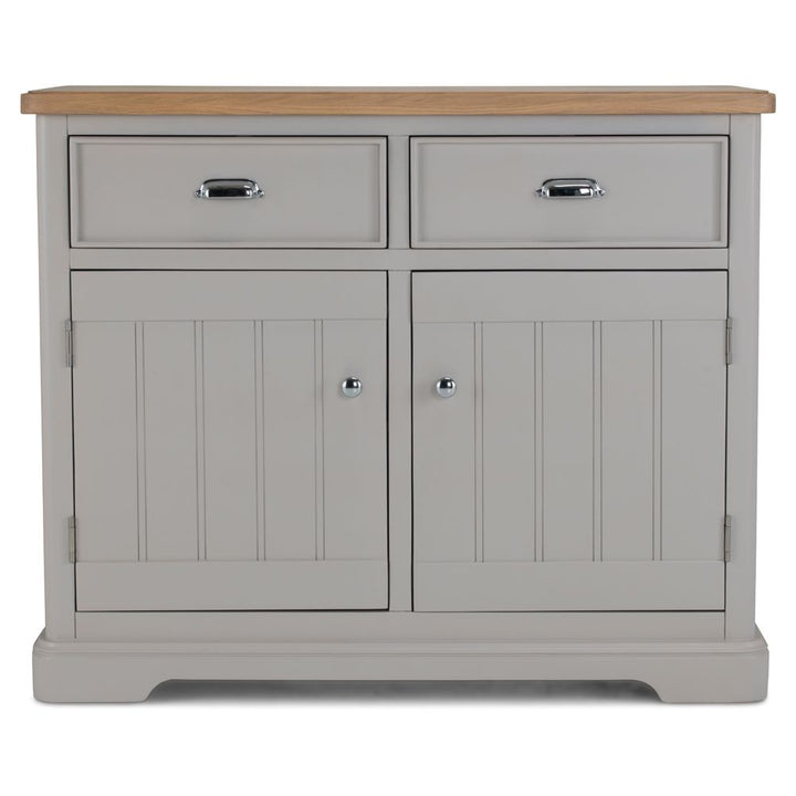 Sunbury Oak & Grey Painted 2 Door 2 Drawer Sideboard - The Furniture Mega Store 