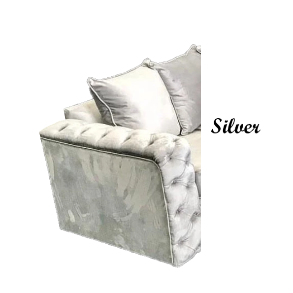 Deluxe Velvet Corner Sofa – Choice Of Colours - The Furniture Mega Store 