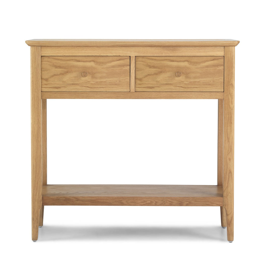 Berkley Nordic Oak 2 Drawer Console Table - The Furniture Mega Store 