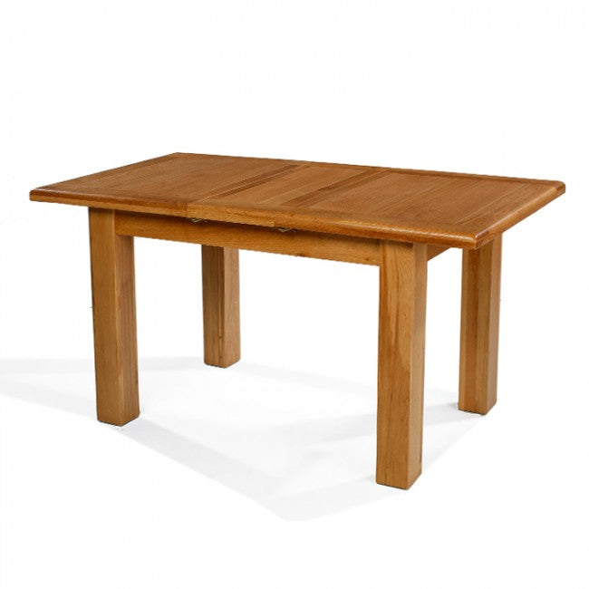 Earlswood Solid Oak Small Extending Dining Table - 120cm to 150cm - The Furniture Mega Store 