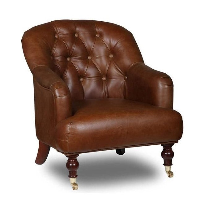 Southwell Tufted Back Occasional Chair Choice Of Vintage Leathers & Feet - The Furniture Mega Store 