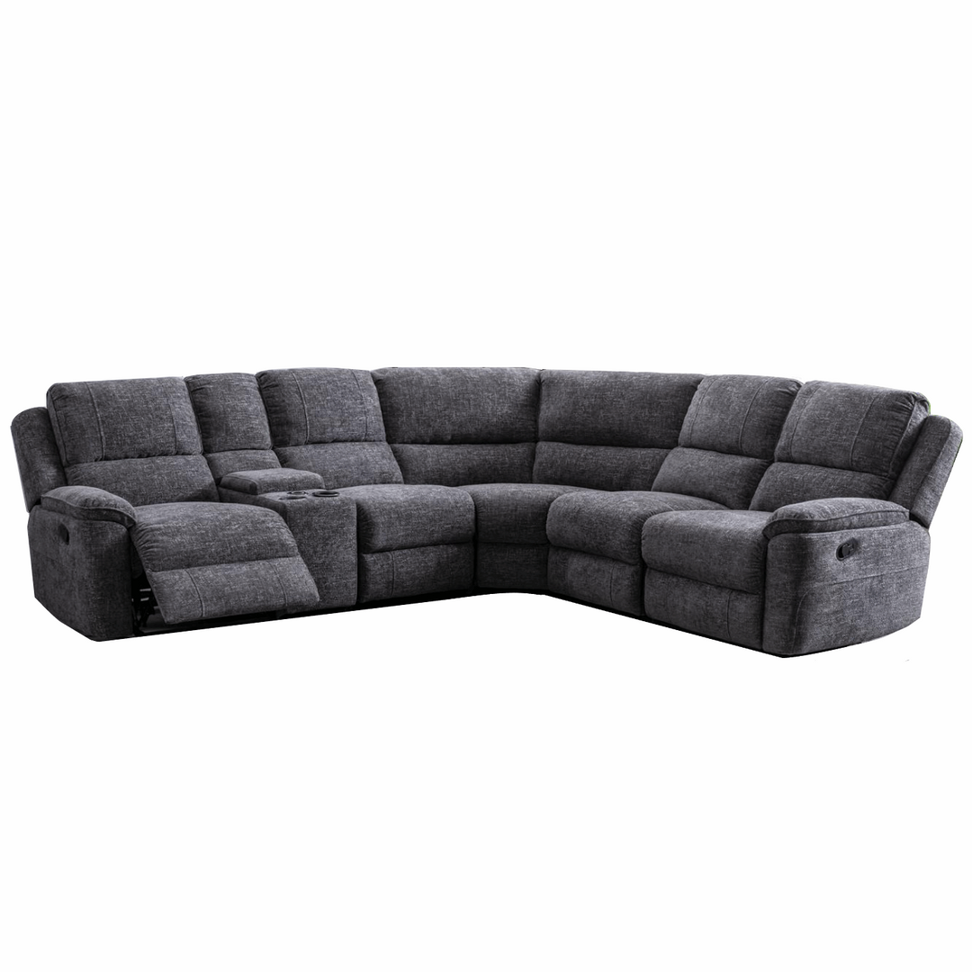 Barley Corner Recliner Sofa - Optional Drinks Console+Wireless Charging Pad - The Furniture Mega Store 