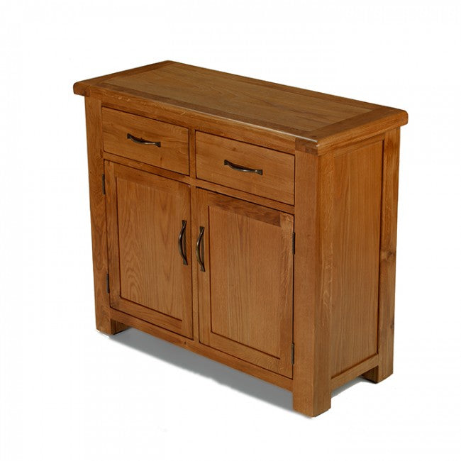 Earlswood Oak Small 2 Drawer Sideboard - The Furniture Mega Store 