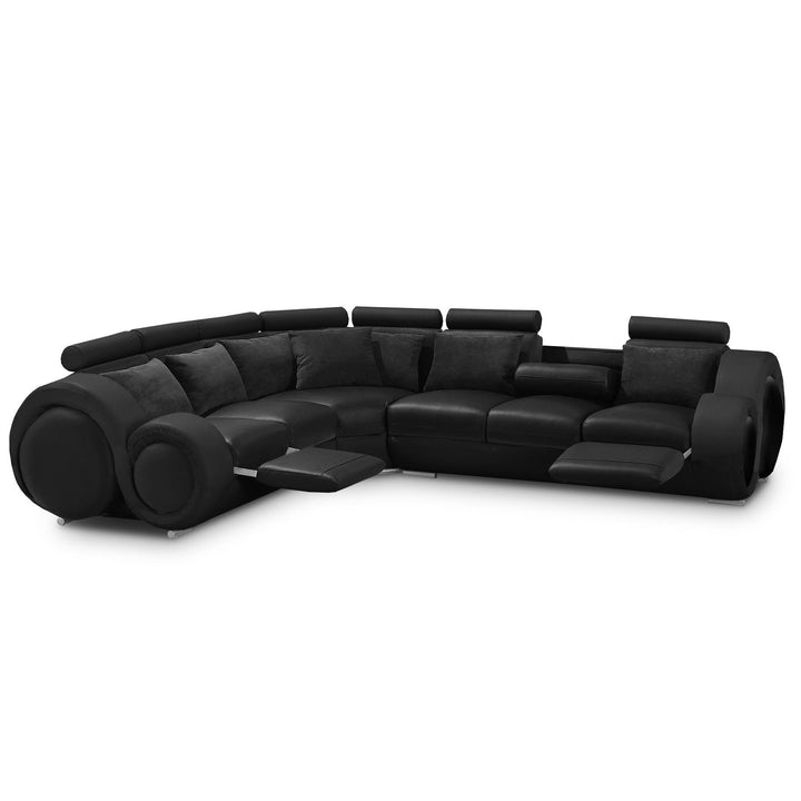 Stylo Corner Reclining Italian Leather Sofa - Various Options - The Furniture Mega Store 