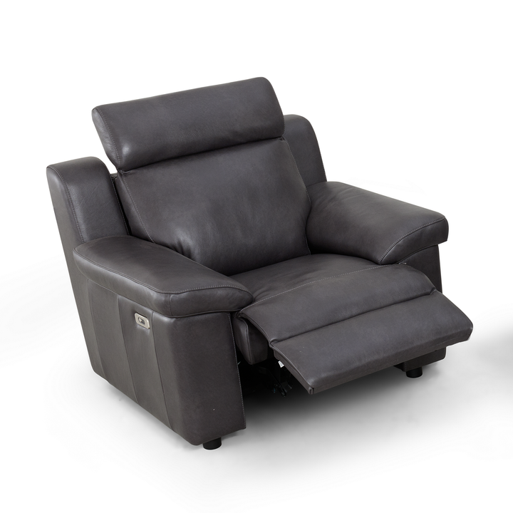 Surano Luxury Italian Leather Power Recliner Collection - Choice Of Size & Leather - The Furniture Mega Store 