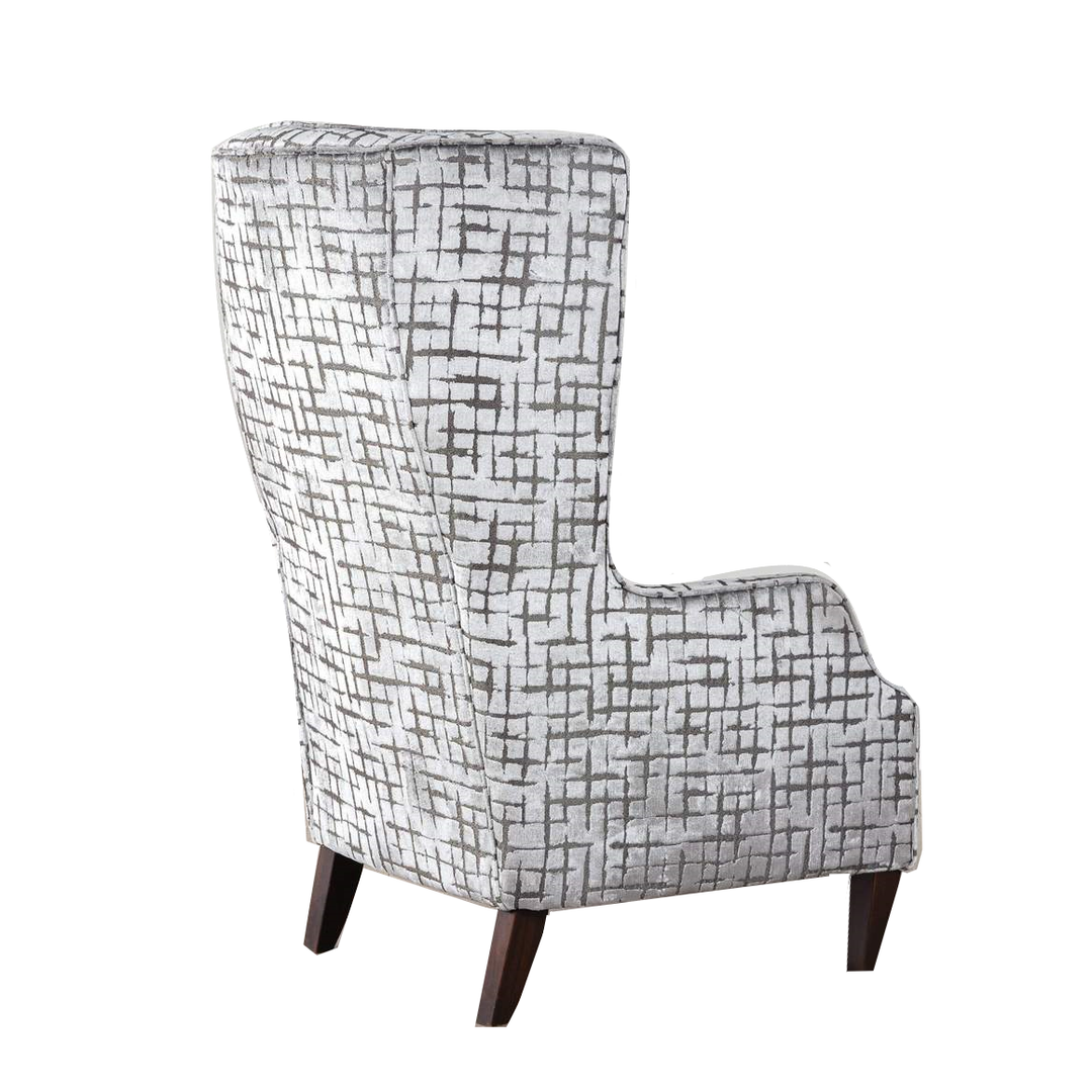 Emperor Throne Winged Fabric Accent Chair - Choice Of Legs - The Furniture Mega Store 