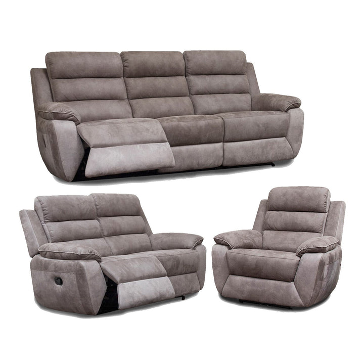 ELLIS 3+2+1 FABRIC RECLINER SOFA SET - Manual Reclining or Electrical Reclining. - The Furniture Mega Store 