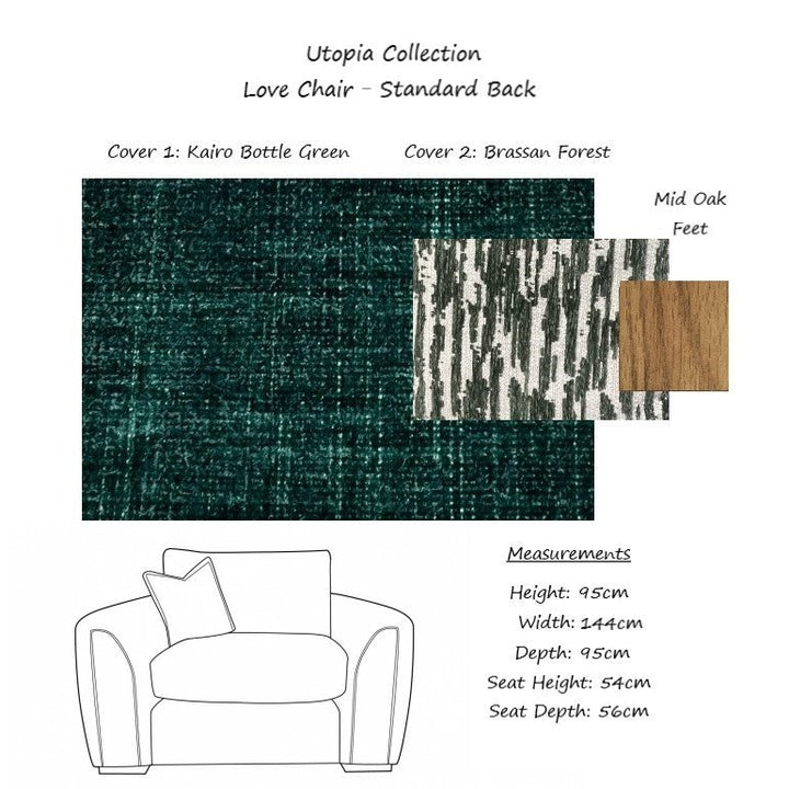 Utopia Fabric Sofa & Chair Collection - Choice Of Sizes, Fabrics & Feet - The Furniture Mega Store 