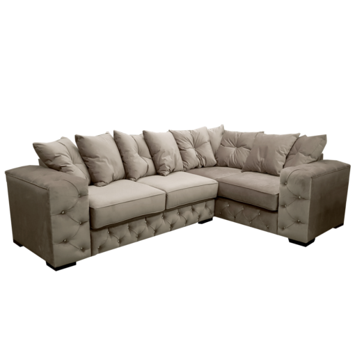 Deluxe Corner L Shaped Sofa - Choice Of Colours - The Furniture Mega Store 