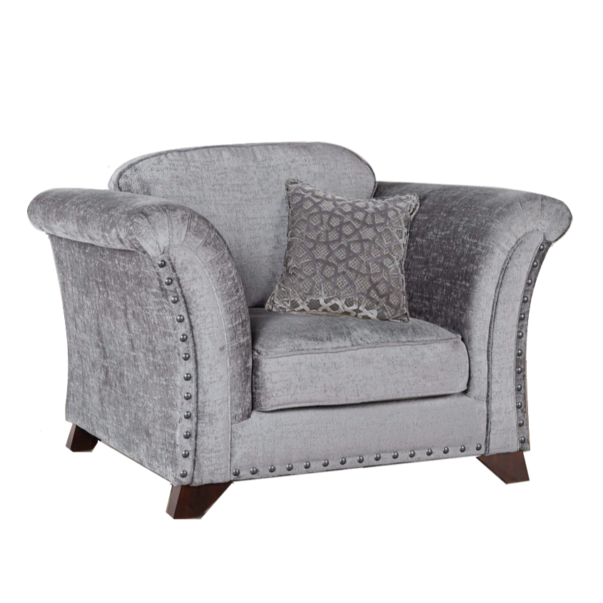 Vesper Fabric Armchair & Love Chair Collection - Choice Of Fabrics - The Furniture Mega Store 