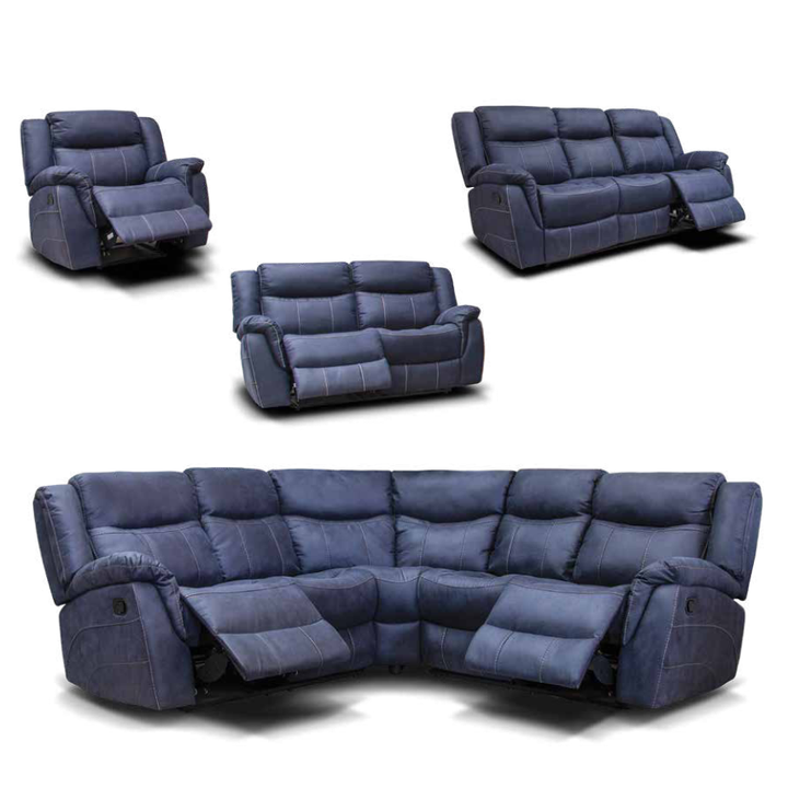 Walton Fabric Recliner Sofa Collection - Choice Of Colours - The Furniture Mega Store 