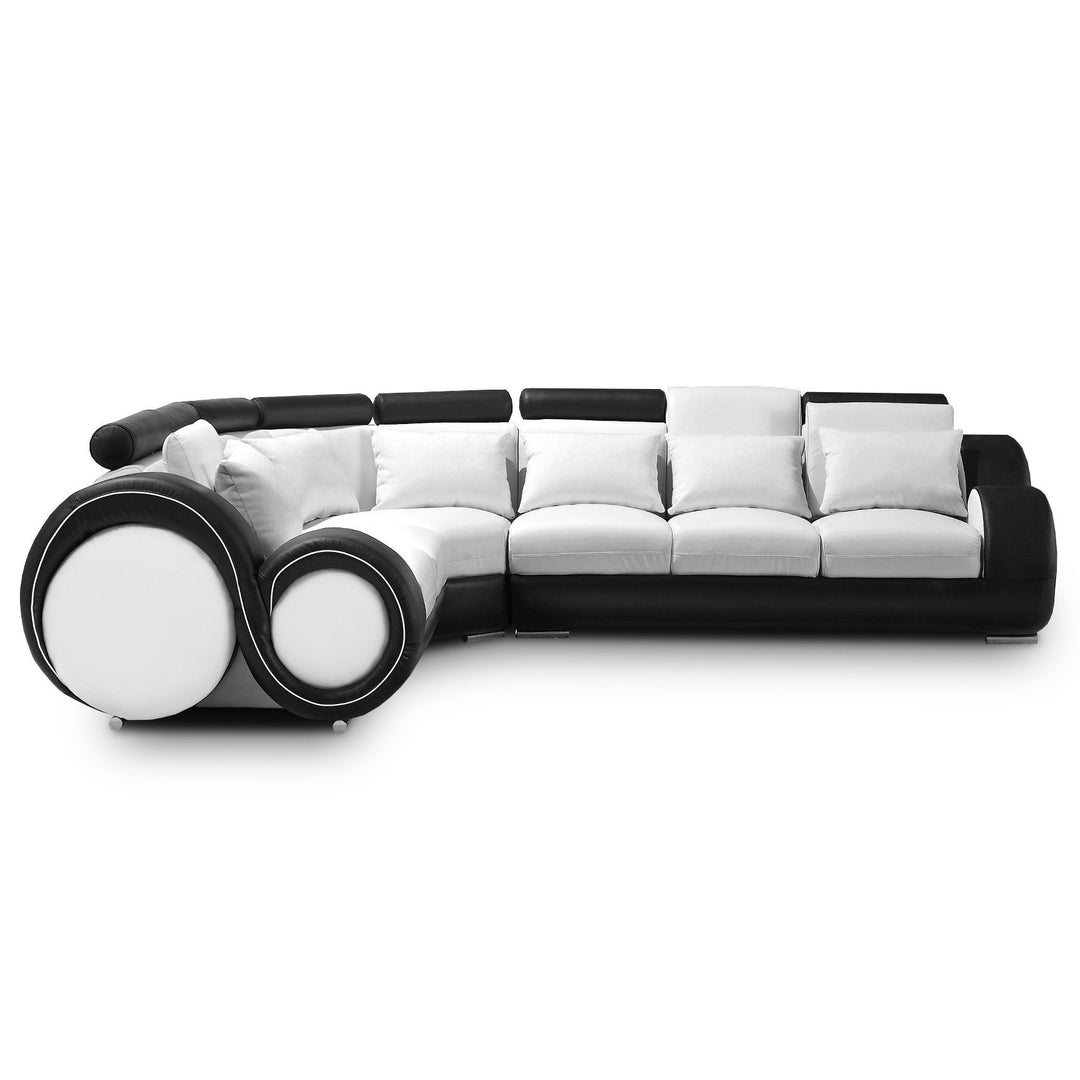 Stylo Corner Reclining Italian Leather Sofa - Various Options - The Furniture Mega Store 