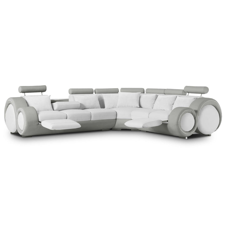 Stylo Corner Reclining Italian Leather Sofa - Various Options - The Furniture Mega Store 