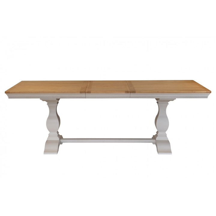 Winchester Oak & Painted Extandable Dining Table 180cm - 230cm - The Furniture Mega Store 